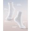 imageFITRELL Womens Crew Socks Ankle Athletic Cushioned Running Casual Socks for Women and Men 56 Pairs5 Pairs All White
