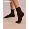 imageFITRELL Womens Crew Socks Ankle Athletic Cushioned Running Casual Socks for Women and Men 56 Pairs5 Pairs Beigewhiteblacklight Browndark Brown