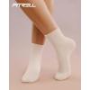 imageFITRELL Womens Crew Socks Ankle Athletic Cushioned Running Casual Socks for Women and Men 56 Pairs5 Pairs Black1beige2white2