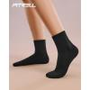imageFITRELL Womens Crew Socks Ankle Athletic Cushioned Running Thick Casual Socks for Women and Men 56 Pairs5 Pairs All Black