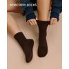 imageFITRELL Womens Crew Socks Ankle Athletic Cushioned Running Thick Casual Socks for Women and Men 56 Pairs5 Pairs Beigewhiteblacklight Browndark Brown