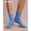 imageFITRELL Womens Crew Socks Ankle Athletic Cushioned Running Thick Casual Socks for Women and Men 56 Pairs5 Pairs Blend Blackbeigepinkbluewhite