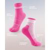 imageFITRELL Womens Crew Socks Ankle Athletic Cushioned Running Thick Casual Socks for Women and Men 56 Pairs6 Pairs Striped Greyblackbeigeredgrey Whiteblack White