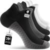 imageFITRELL Ankle Compression Socks for Women amp Men  56 Pairs Cushioned Arch Support Running Socks Plantar Fasciitis ReliefBlackcharcoalwhite Mixed 5 Pairs