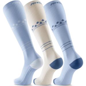 imageFITRELL 3 Pairs Compression Socks for Women and Men 2030mmHgCirculation Support SocksDiamond Clear Days