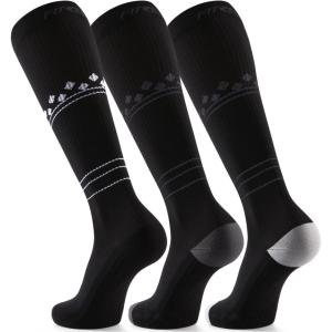 imageFITRELL 3 Pairs Compression Socks for Women and Men 2030mmHgCirculation Support SocksVoid Blackstar