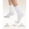 imageFITRELL Slouch Crew Socks for Women Presewn Slouch Look Soft Cotton Mid Calf Retro Cute Socks 3 Pairs Cant StraightenWhite