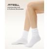 imageFITRELL Slouch Crew Socks for Women Presewn Slouch Look Soft Cotton Mid Calf Retro Cute Socks 3 Pairs Cant StraightenWhite
