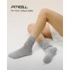 imageFITRELL Slouch Crew Socks for Women Presewn Slouch Look Soft Cotton Mid Calf Retro Cute Socks 3 Pairs Cant StraightenWhitegreyblack