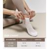 imageFITRELL Pilates Socks for Women Ankle Yoga Non Slip Grip Socks for Barre Hospital Gym 5 PairsBlackbeigegreypinkwhite