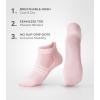 imageFITRELL Pilates Socks for Women Ankle Yoga Non Slip Grip Socks for Barre Hospital Gym 5 PairsBluegreypinkwhitepurple