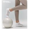 imageFITRELL Pilates Socks for Women Ankle Yoga Non Slip Grip Socks for Barre Hospital Gym 5 PairsBluegreypinkwhitepurple