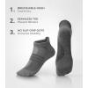 imageFITRELL Pilates Socks for Women Ankle Yoga Non Slip Grip Socks for Barre Hospital Gym 5 PairsGrey2black2white