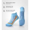 imageFITRELL Pilates Socks for Women Ankle Yoga Non Slip Grip Socks for Barre Hospital Gym 5 PairsPinkneon Blackbluepinkbeige