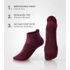 imageFITRELL Pilates Socks for Women Ankle Yoga Non Slip Grip Socks for Barre Hospital Gym 5 PairsWine Redhot Pinkpurplebrownrose Red