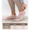 imageFITRELL Pilates Socks for Women Ankle Yoga Non Slip Grip Socks for Barre Hospital Gym 5 PairsWine Redhot Pinkpurplebrownrose Red