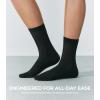 imageFITRELL Womens Soft Bamboo Rayon Dress Socks Thin Breathable Calf Crew Scrunch Socks for Casual Trouser 5 PairsBlack5