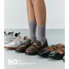 imageFITRELL Womens Soft Bamboo Rayon Dress Socks Thin Breathable Calf Crew Scrunch Socks for Casual Trouser 5 PairsBlackGreyKhakiCreamWhite