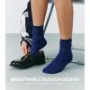imageFITRELL Womens Soft Bamboo Rayon Dress Socks Thin Breathable Calf Crew Scrunch Socks for Casual Trouser 5 PairsDark BlueBlackLight BlueGreyWhite