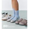 imageFITRELL Womens Soft Bamboo Rayon Dress Socks Thin Breathable Calf Crew Scrunch Socks for Casual Trouser 5 PairsDark BlueBlackLight BlueGreyWhite