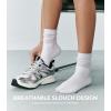 imageFITRELL Womens Soft Bamboo Rayon Dress Socks Thin Breathable Calf Crew Scrunch Socks for Casual Trouser 5 PairsWhite5