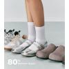 imageFITRELL Womens Soft Bamboo Rayon Dress Socks Thin Breathable Calf Crew Scrunch Socks for Casual Trouser 5 PairsWhite5