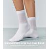 imageFITRELL Womens Soft Bamboo Rayon Dress Socks Thin Breathable Calf Crew Scrunch Socks for Casual Trouser 5 PairsWhite5