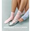 imageFITRELL Womens Soft Bamboo Rayon Dress Socks Thin Breathable Calf Crew Scrunch Socks for Casual Trouser 5 PairsWhiteCreamGreenLight BlueLight Pink