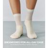 imageFITRELL Womens Soft Bamboo Rayon Dress Socks Thin Breathable Calf Crew Scrunch Socks for Casual Trouser 5 PairsWhiteCreamGreenLight BlueLight Pink