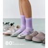 imageFITRELL Womens Soft Bamboo Rayon Dress Socks Thin Breathable Calf Crew Scrunch Socks for Casual Trouser 5 PairsYellowMint GreenLight PinkPurplePink