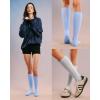 imageFITRELL 4 Pairs Compression Socks for Women amp Men 1520mmHg Circulation Support for Athletic Travel Daily WearBlackgreybluewhitewide Calf