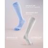 imageFITRELL 4 Pairs Compression Socks for Women amp Men 1520mmHg Circulation Support for Athletic Travel Daily WearBlackgreybluewhitewide Calf