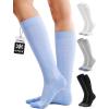 imageFITRELL 4 Pairs Compression Socks for Women amp Men 1520mmHg Circulation Support for Athletic Travel Daily WearBlackgreybluewhite