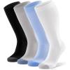 imageFITRELL 4 Pairs Compression Socks for Women amp Men 1520mmHg Circulation Support for Athletic Travel Daily WearBlackgreybluewhitewide Calf