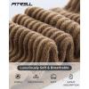 imageFITRELL Slouch Socks for Women 3 Pairs Soft Cotton Knee High Scrunch Tube Boot SocksDark Brownkhakilight Brown