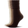 imageFITRELL Slouch Socks for Women 3 Pairs Soft Cotton Knee High Scrunch Tube Boot SocksDark Brownkhakilight Brown