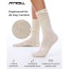 imageFITRELL Slouch Socks for Women 3 Pairs Soft Cotton Knee High Scrunch Tube Boot SocksOlive Greendark Brownkhaki